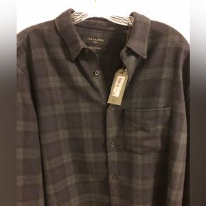 NWT All Saints Neiuhaus flannel shirt jacket Large